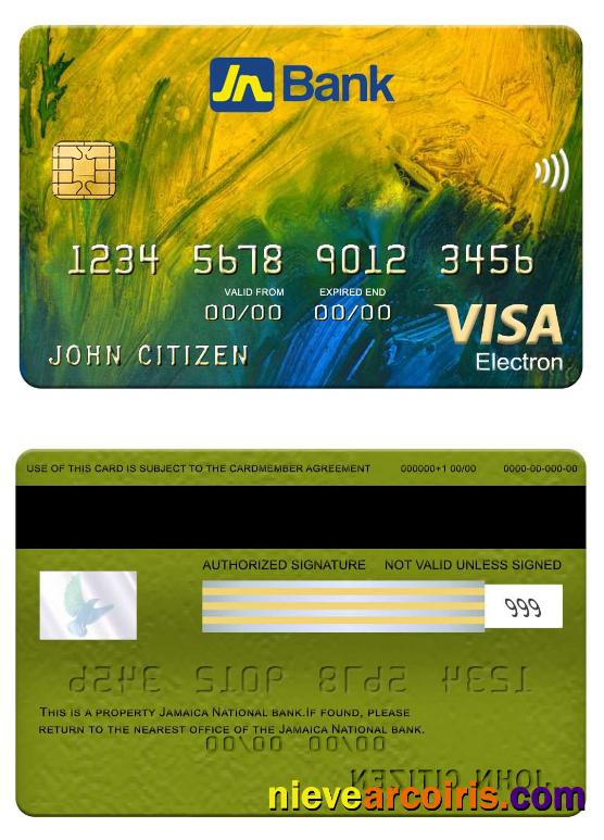 Jamaica National Bank visa electron card